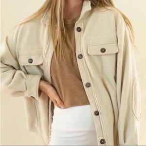 CJLA Skylar Cream Button-Up Jacket